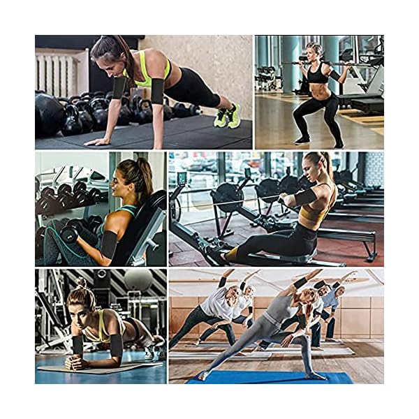 WenX Arm Trimmers for Women Sauna Arm Sweat Bands Neoprene Arm Trainer Toner Sleeves for Sports Workout, 2 Pack (M)
