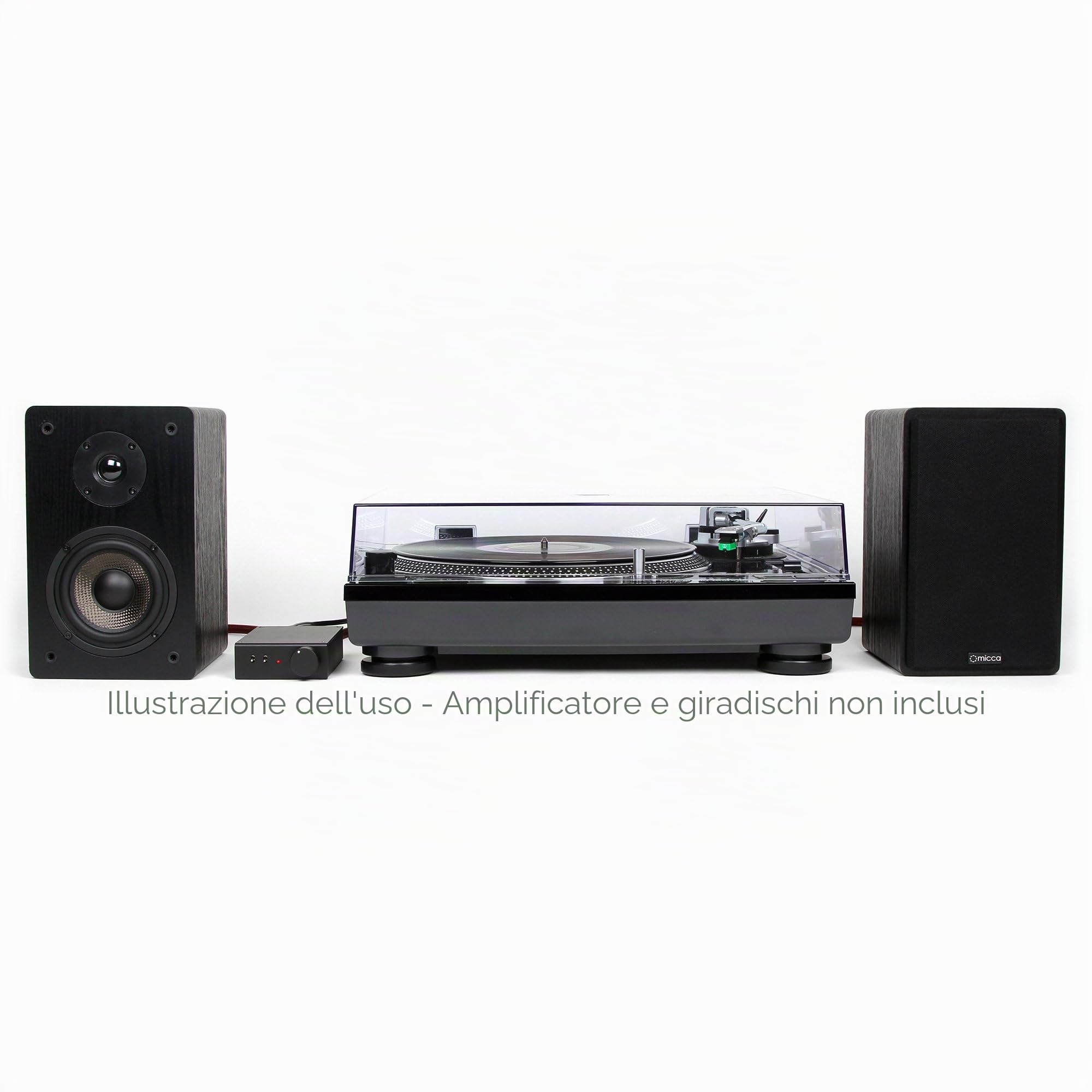 Micca MB42 Bookshelf Speakers for Home Theater Surround Sound, Stereo, and Passive Near Field Monitor, 2-Way (Black, Pair)