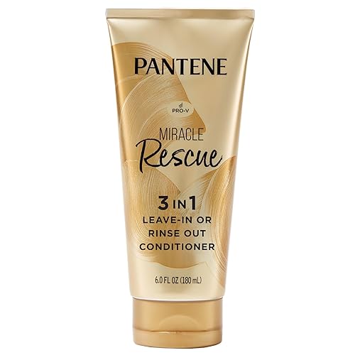 Pantene Miracle Rescue - Acondicionador sin enjuague 3 en 1, protector térmico para cabello, desenredante, antiencrespamiento, hidratante, para todo
