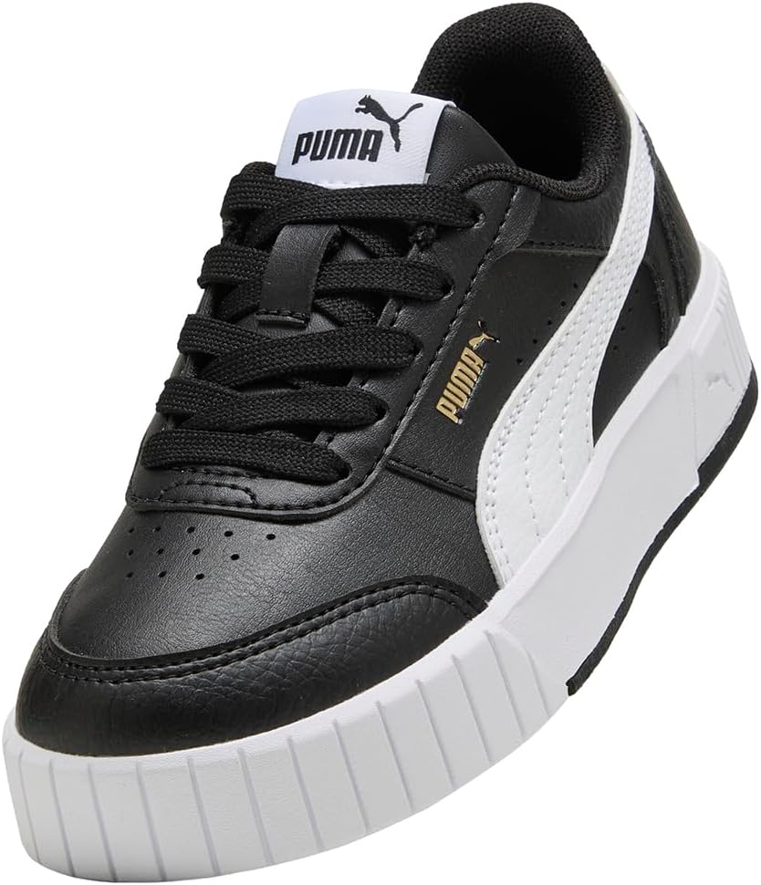 PUMA Kids Girls Carina Mia Lace Up Sneakers Shoes Casual - Black, White - Image 6