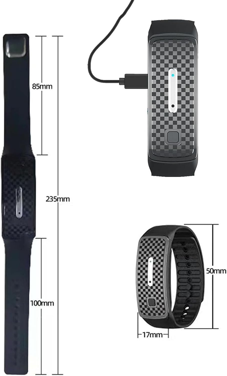 スリムパルスリストバンド、ネオプレン減量リストバンド、調節可能、ブルー、モダンスタイル