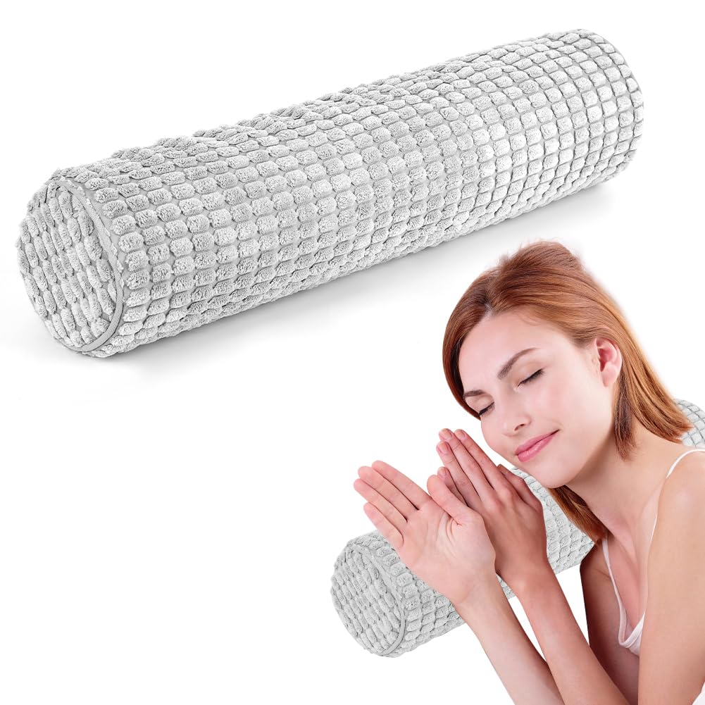 Wapasezyar Nackenrolle Aus Memory Foam - Orthopädisches Nackenkissen 11x45 Cm Waschbar Für Reisen & Büro