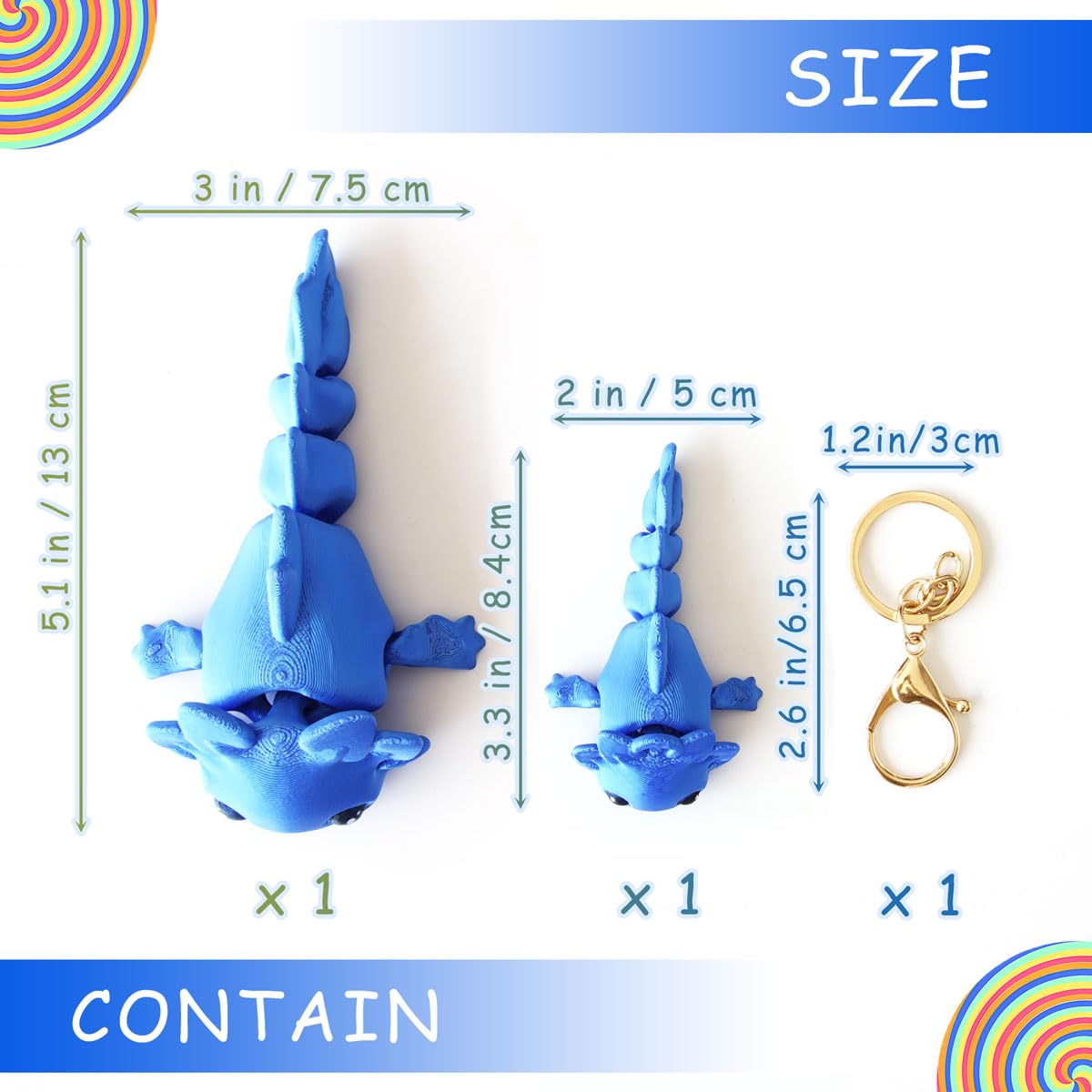 Axolotl Tadpole 3D Printed Articulated Fidget Figure {004