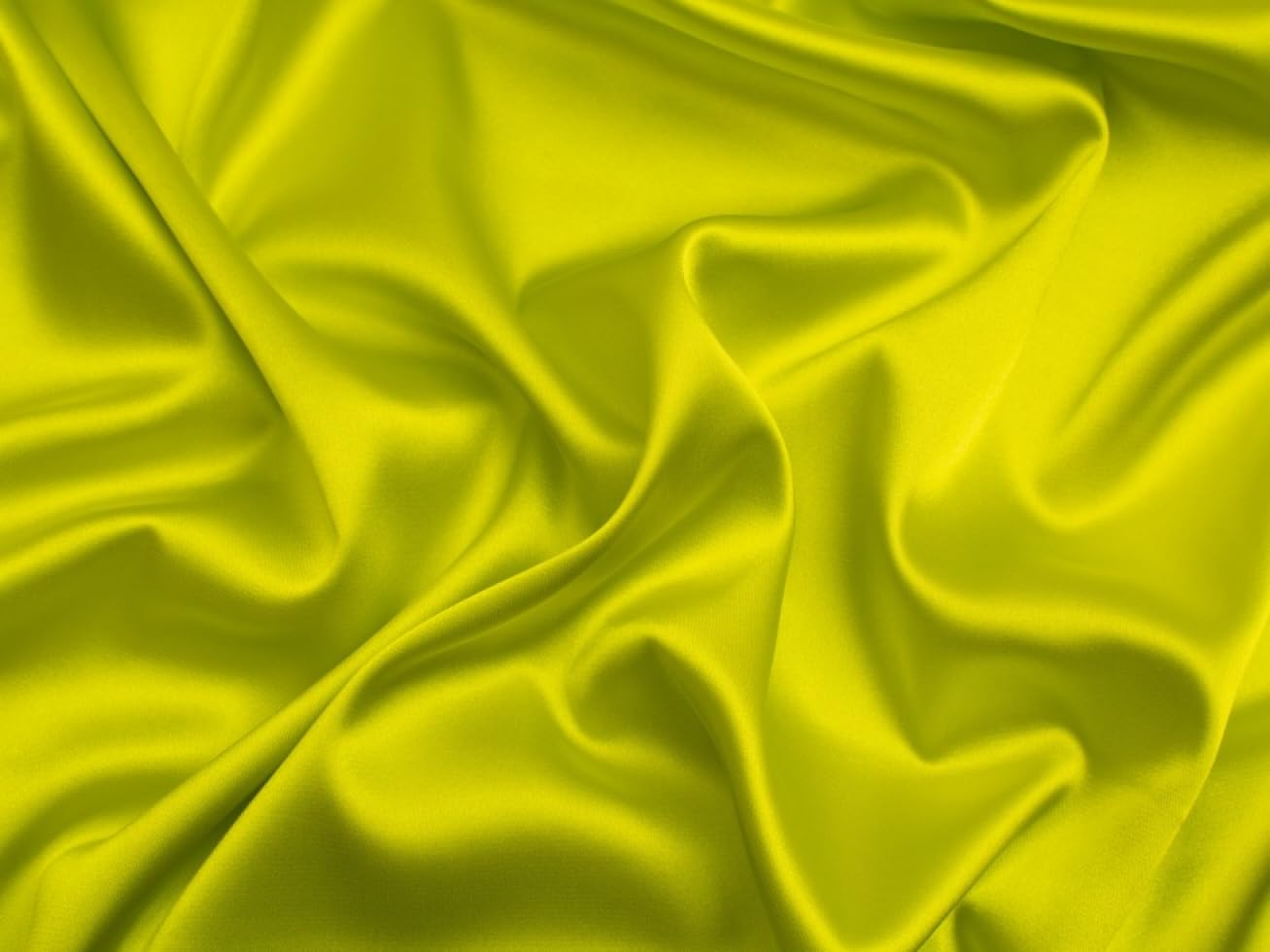 Minerva Stretch Woven Satin Fabric Chartreuse - per metre