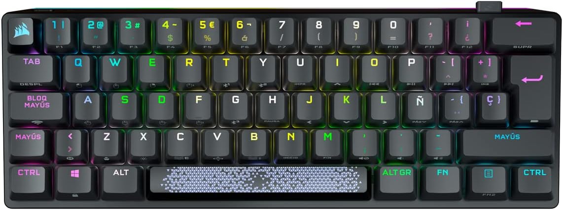 TECLADO ESPA+âÔÇÿOL CORSAIR USB CORSAIR K70 PRO MINI WIRELESS CH-9189010-ES - Tastiera gaming - Immagine 4