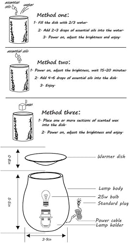 Miniatura 7 de NOTOC Calentador de cera de metal para derretimiento, quemador de cera eléctrico, calentador de fragancia para el hogar, oficina, dormitorio, sala