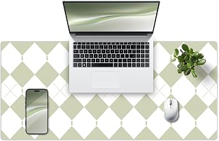 Large Desk Pad, 35.4" x 15.7" PU Leather Desk Mat for Desktop, Non-Slip Office Desk Mat for Desk, Desk Blotter Pad, Waterproof Computer Pad for Desk, Computer Mat Desk Protector for Home & Office