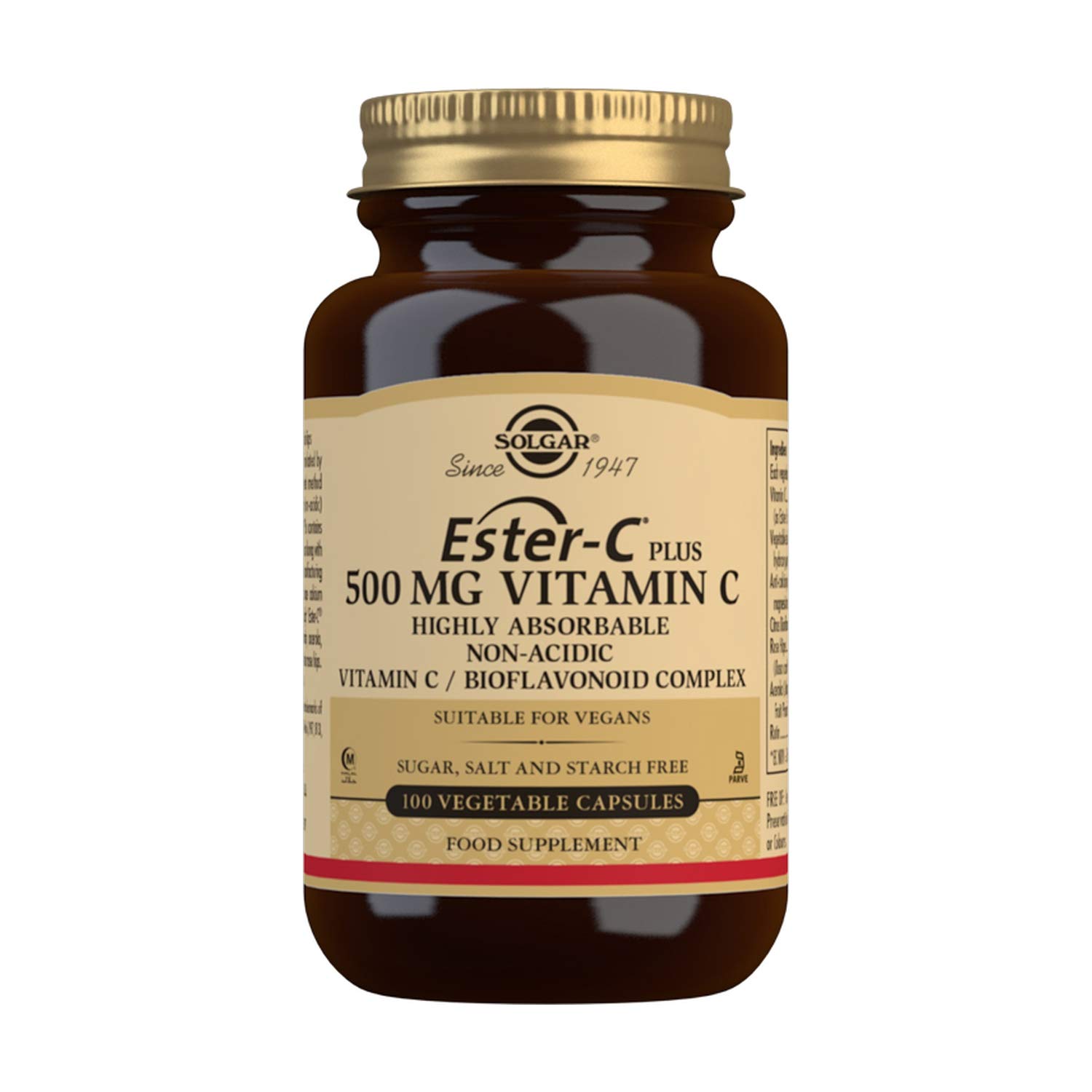 Ester C Plus 100 cápsulas vegetales de 500 mg de Solgar
