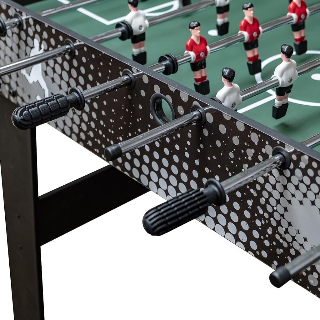 CARROMCO Rialto XT Tischkicker| Klappbarer Kinder - & Jugend - Kickertisch | KLAPPBARER TISCHKICKER: Platzsparender Kicker (17,5 kg) für 2-4 Spieler. Inklusive 2 Bällen & praktischer Wandhalterung