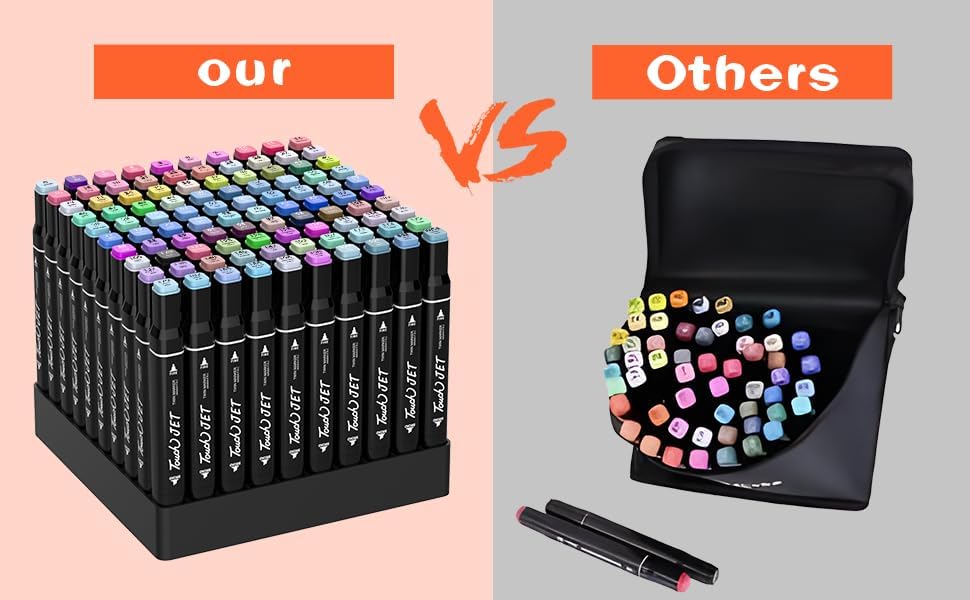 Alcohol Markers, 100 Colors Dual Tip Art markers, Drawing Markers, Coloring Marker for Sketching Adult Coloring - Image 4