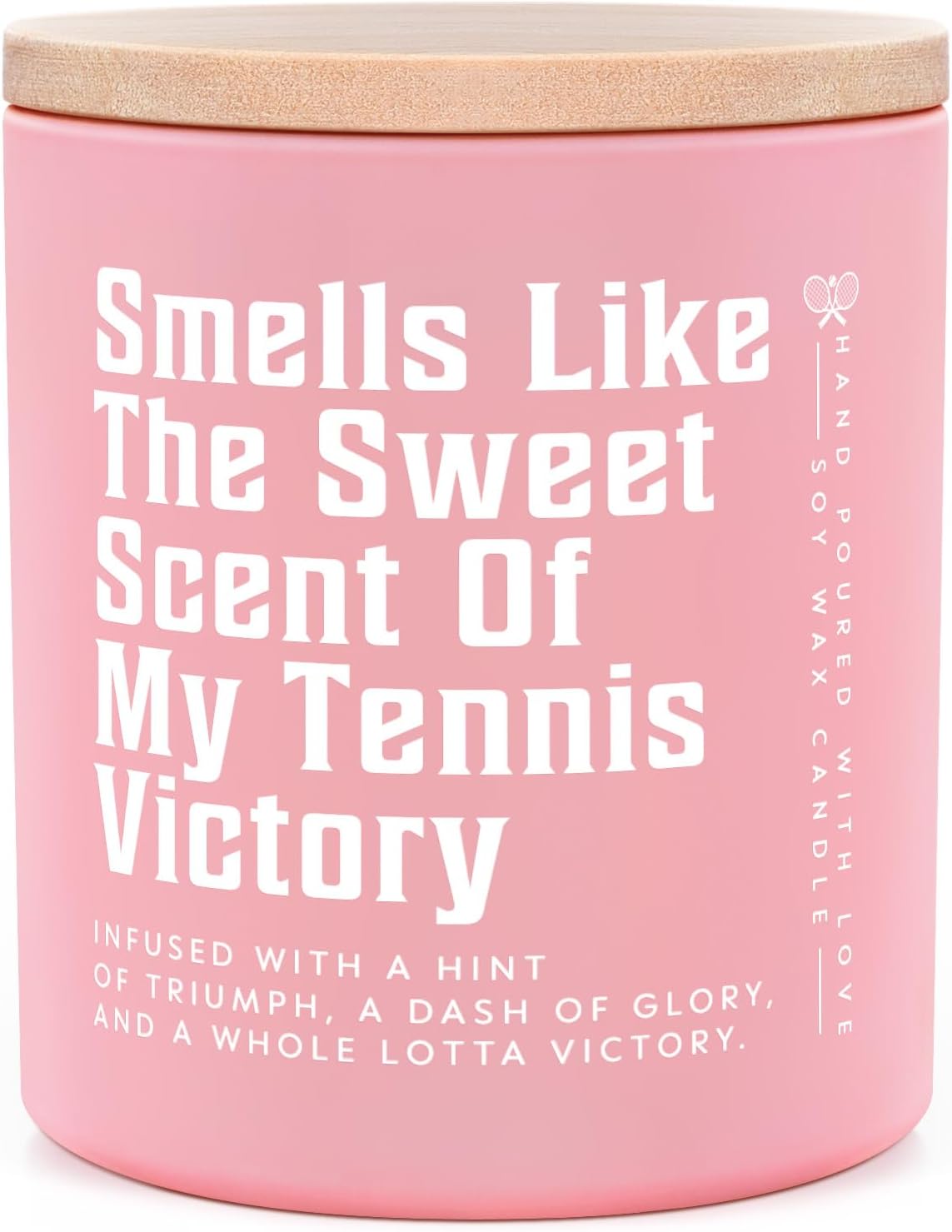 Tennis Gifts for Women, Lavender Scented Candle, Cool Gifts for Tennis Lovers/Girl/Coach/Player/Friend, Funny Tennis-Themed Gift for Christmas Birthday, Tennis Party Decorations,Pink Jar(10oz)