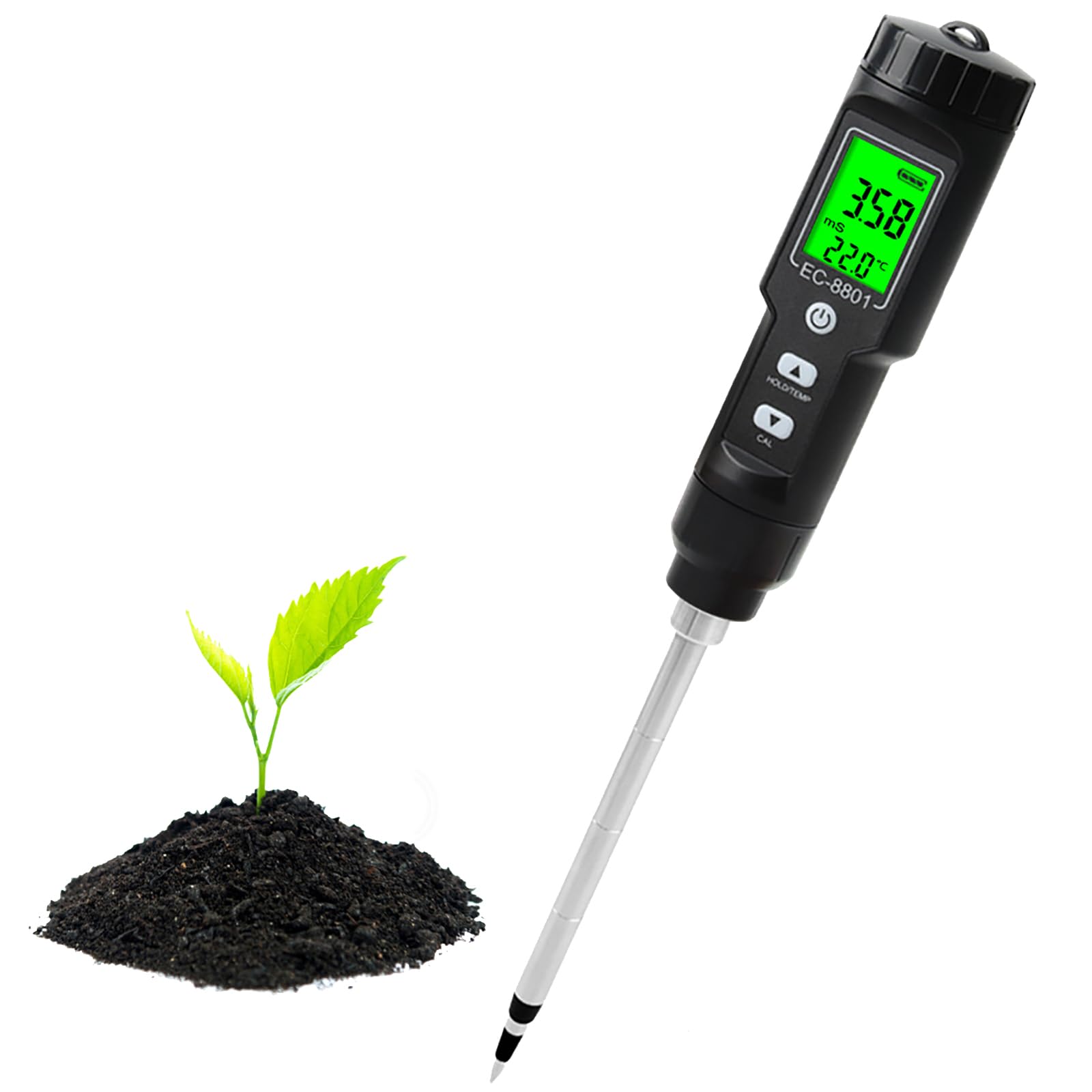 Détecteur de conductivité du sol avec écran rétroéclairé IP67