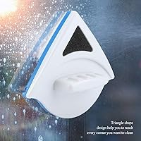 Vista 6 de Limpiador magnético de ventana de doble cara con forma de triángulo, cepillo de limpieza de limpiaparabrisas de vidrio para altura alta