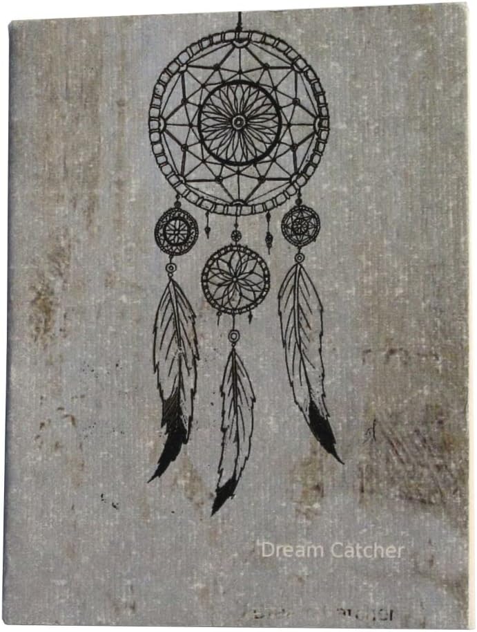 De Kulture Works Handmade Pocket Diary,Dream Catcher, Eco-Friendly, Acid-Free Handmade Paper, Flat Open, Soft Cover, A7 size, 125 GSM, 100 Blank Pages (Set of 2)