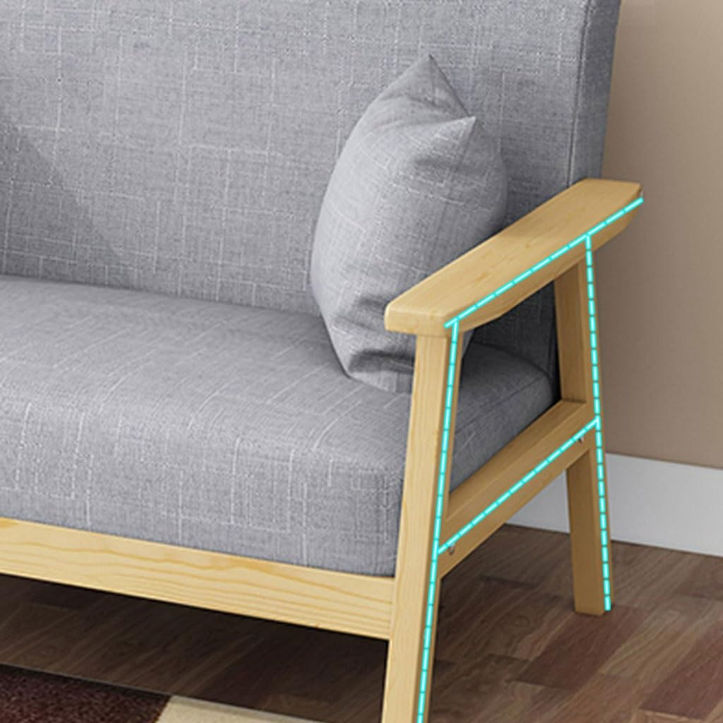 Kleine Couch, Stoffsofa, Wohnzimmer, Einzelstuhl, Doppelstuhl, kleine Wohnung, Schlafzimmer, Büro, einfacher Balkon, Freizeitstuhl, kleine Sofas für kleine Räume (A)