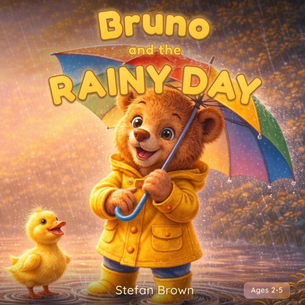 Bruno and the Rainy Day: A Bedtime Bear Story About Rain, Friendship, and Little Adventures for Toddlers and Kids Ages 2-5 (Bruno Adventures)