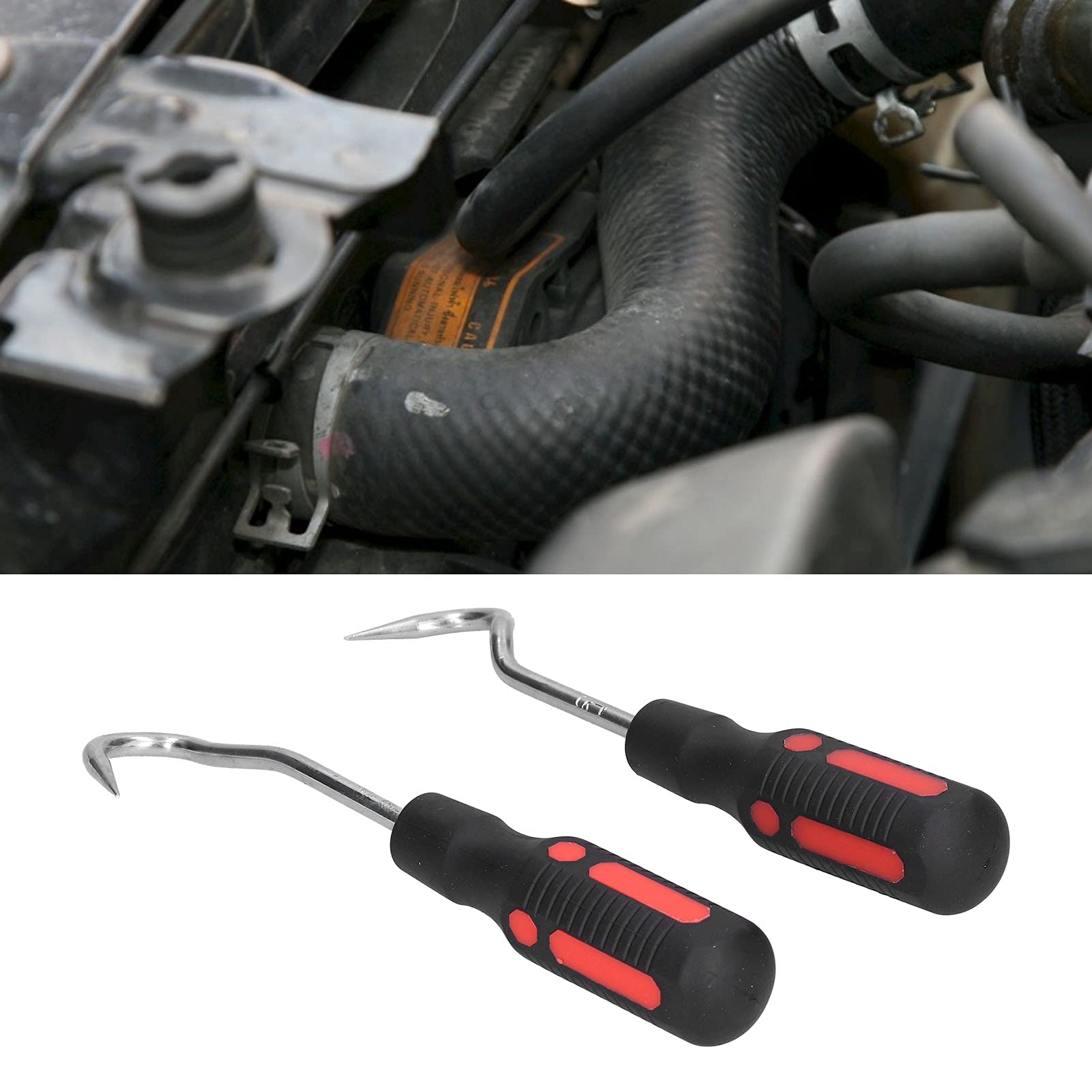 2PCS Strumento di riparazione dell'estrattore del tubo del gancio per la rimozione del tubo dell'auto per la linea di trasmissione del riscaldatore del radiatore