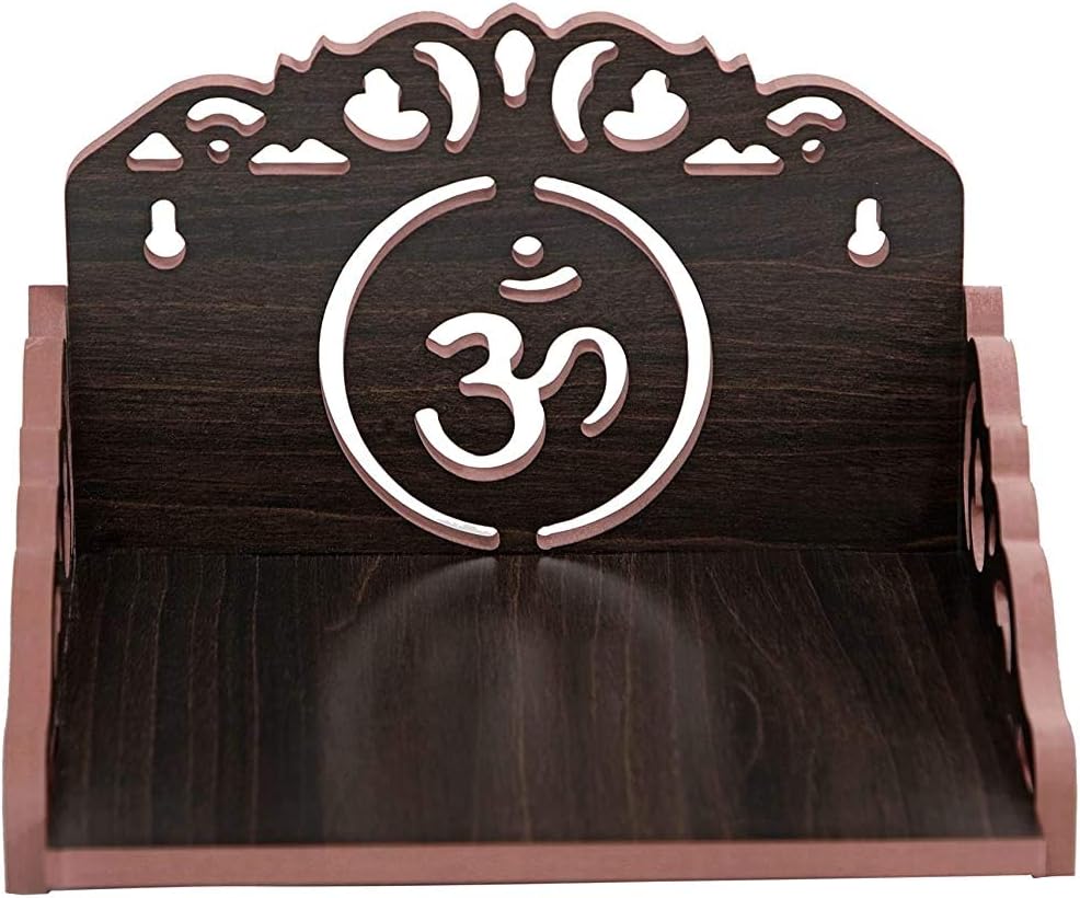 AIRIZPranali Enterprise CRAFTSFY Wooden Wall Hanging Pooja Temple for Office & Home use. (Colour Black) (Black)