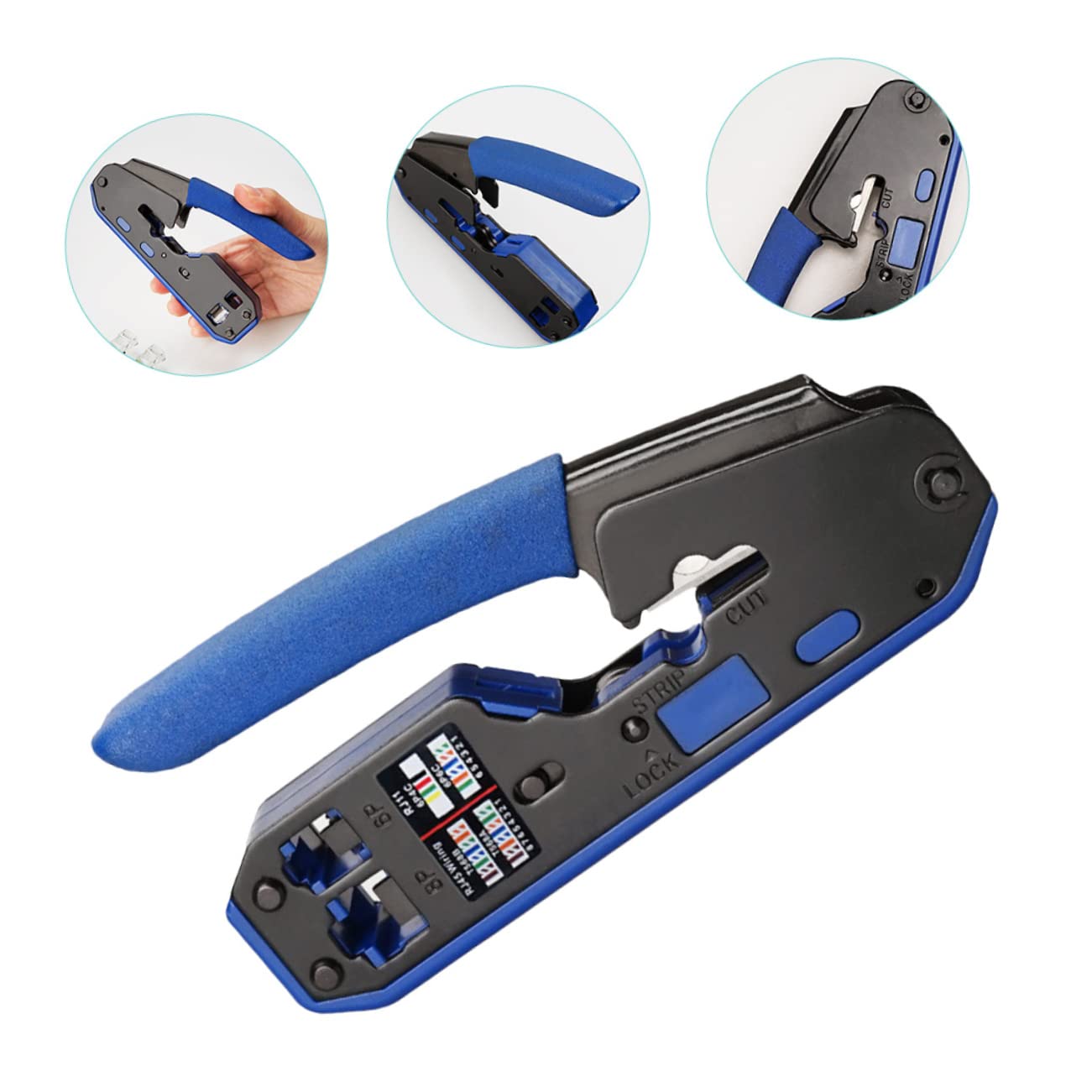Alicates Crimpadores y Peladores de Cables para Cata Herramienta Eléctrica de Diseño Ergonómico y Cuchillas Afiladas para Conectores