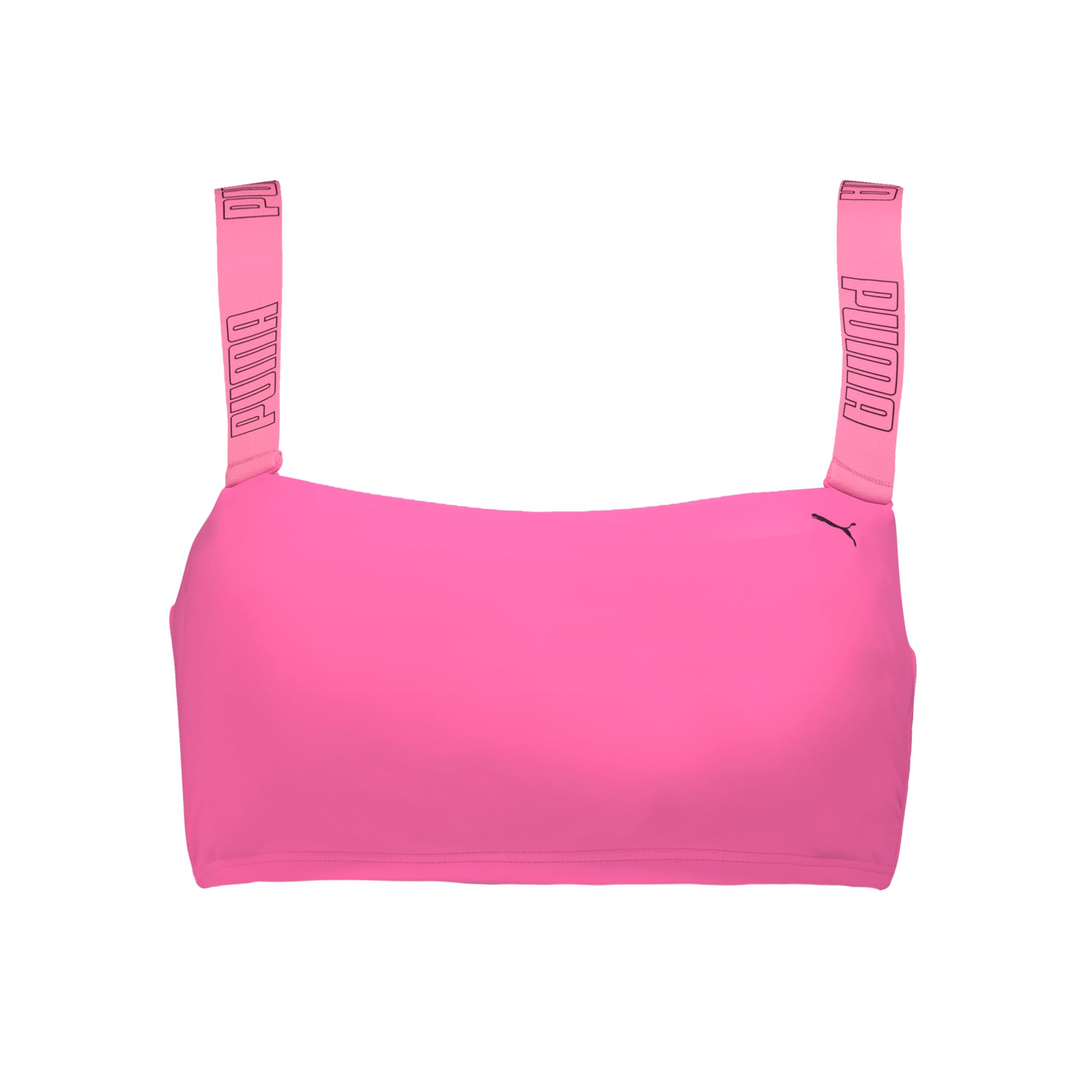 PUMA Women's Bandeau Bikini Top, Fluorescent pink