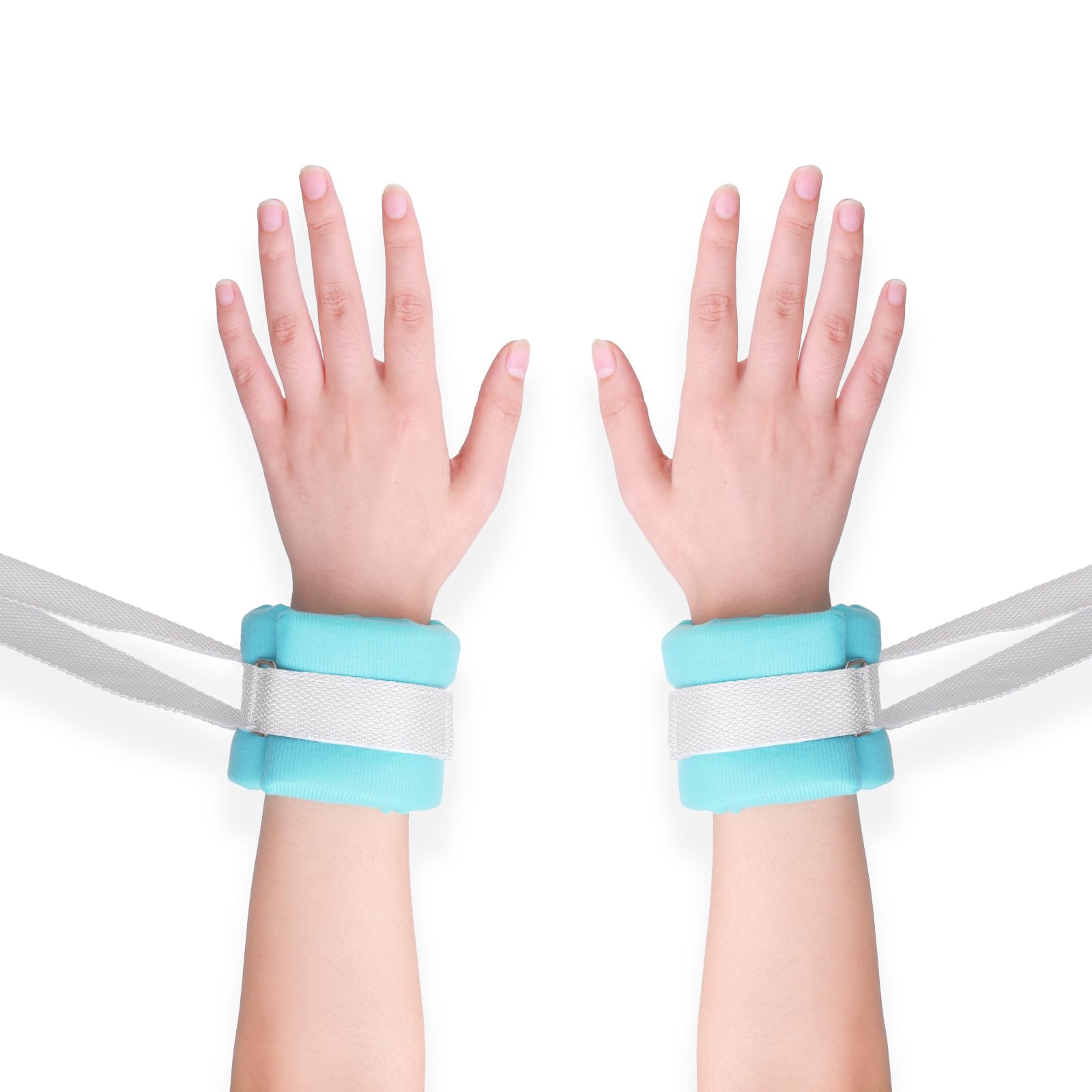 lefeke Patient Medical Restraints with Quick Release Buckle, Restraints Belts for Wrists or Ankles, Limb Holder Movement Limited Ties for Hands or Legs（2 Pieces） (blue)