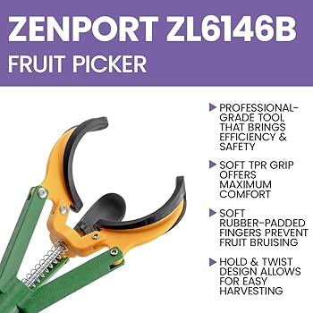 Amazon.com : Zenport ZL6146B Long Reach Telescopic Fruit Harvester