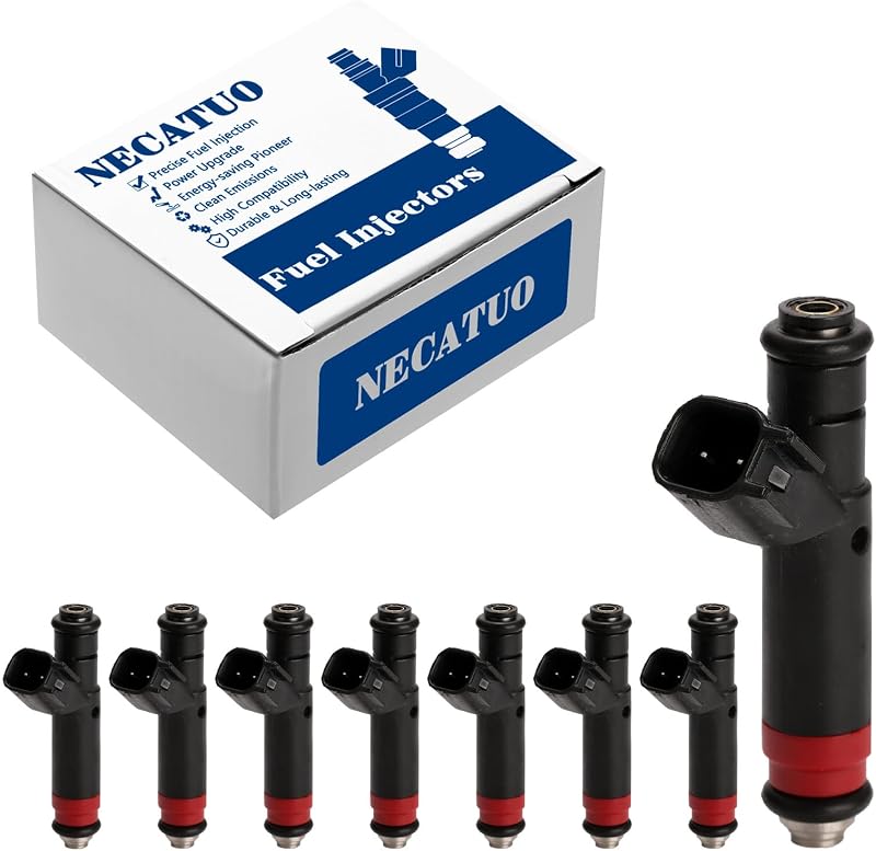 Kit com 8 bicos injetores de combustível NECATUO para Jeep Grand Cherokee, Dodge Dakota, Durango e Ram 1500 4.7L – FJ475 53032145AA