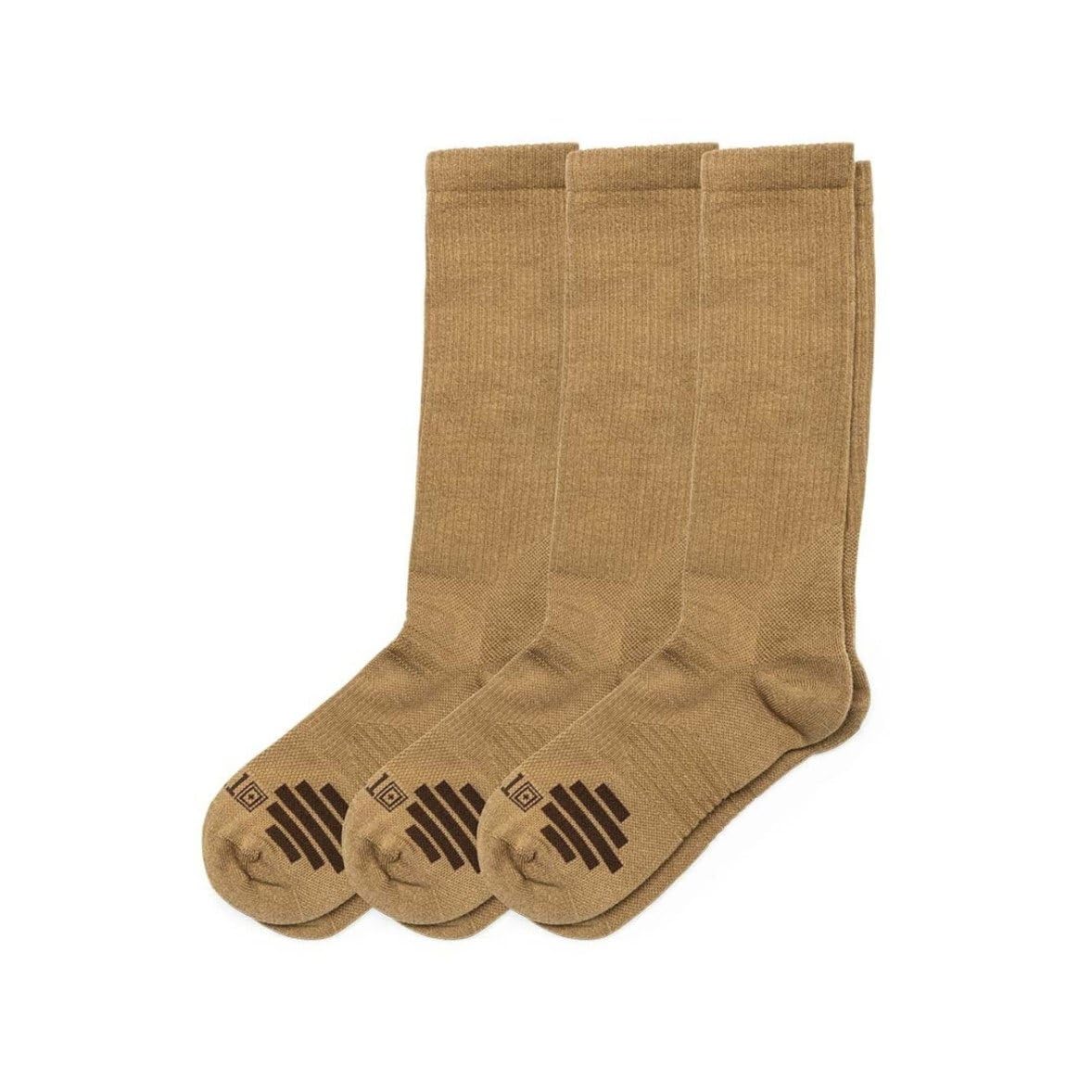 5.11 Juego de 3 pares de calcetines duty ready + otc Us dark coyote Tactical