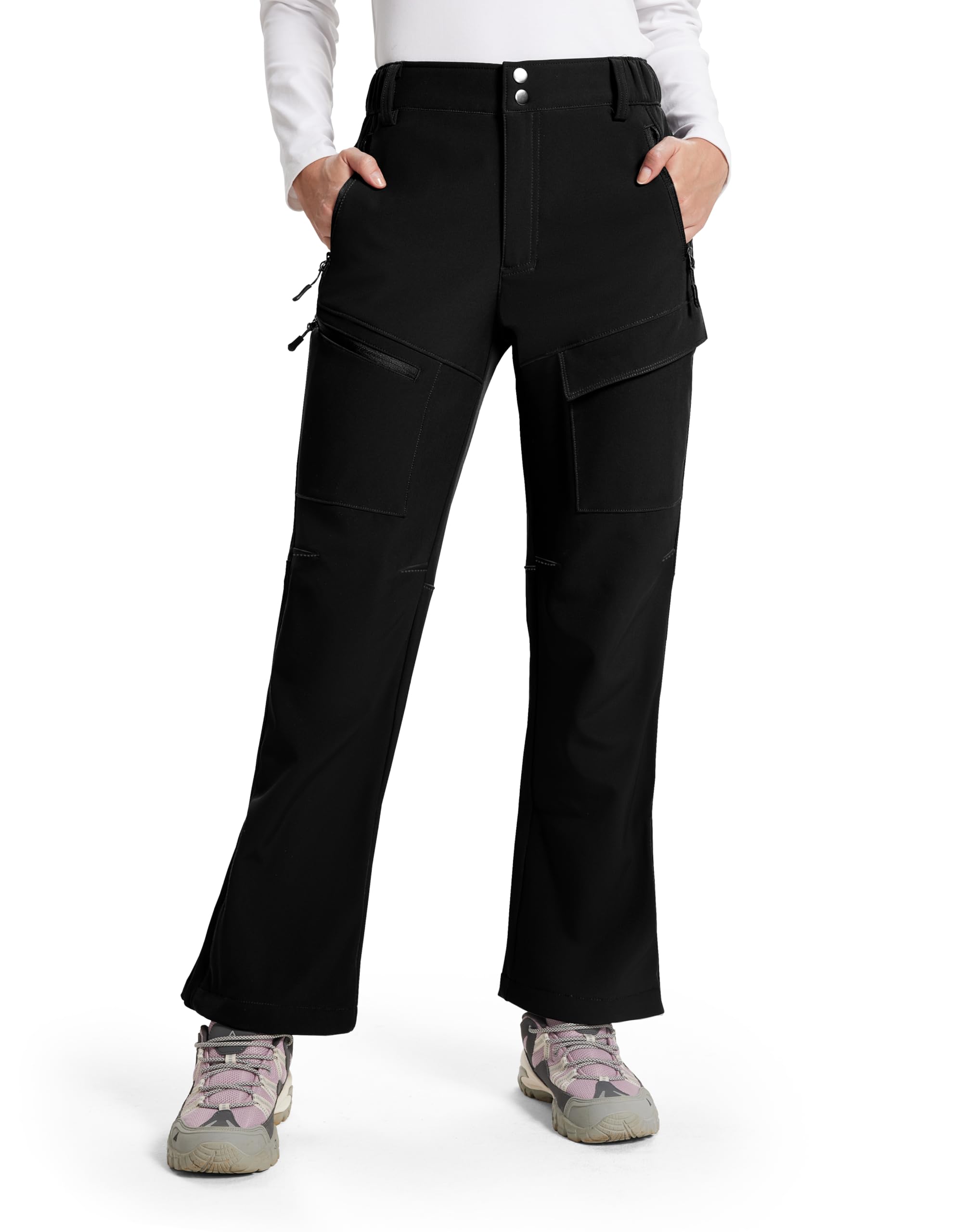 INYOTRAK Women's Snow Ski Pants Waterproof Insulated Fleece Lined Winter Pants Windproof Softshell for Skiing Snowboarding - image 2