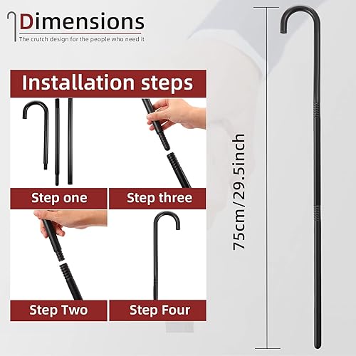 Miniatura 2 de Tatuo 6 piezas de accesorios de abuela disfraz de anciana para niños peluca de abuelita bastón para caminar para mujeres y niñas fiesta de cosplay