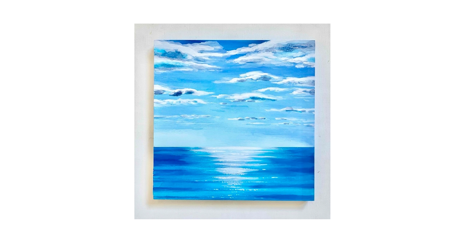 絵画　原画　風景画　海　空　キレイ　可愛い 絵画 原画 風景画 海 空 キレイ 可愛い Amazon.co.jp: 晴天の海