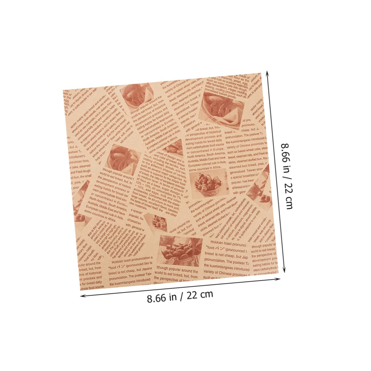 Alipis Burger Wax Paper Sheets 100pcs Paper Greaseproof Newsprint Paper Pad for Baking Wrapping