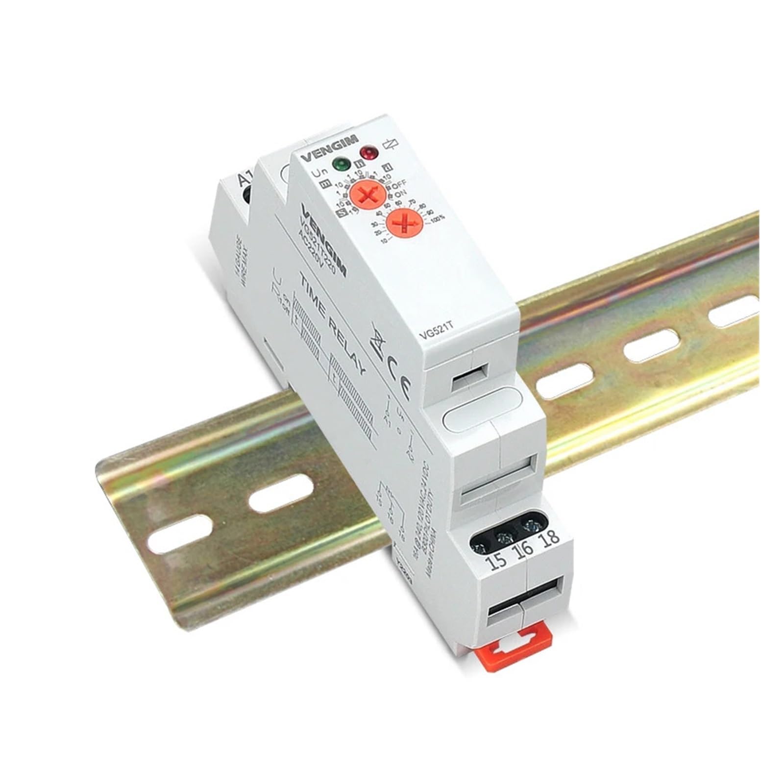 Przekaźnik czasowy na szynie DIN 220 V przekaźnik opóźniający zapłon 12 V 12 V 24 V 110 V wyłącznik czasowy (220 V AC)