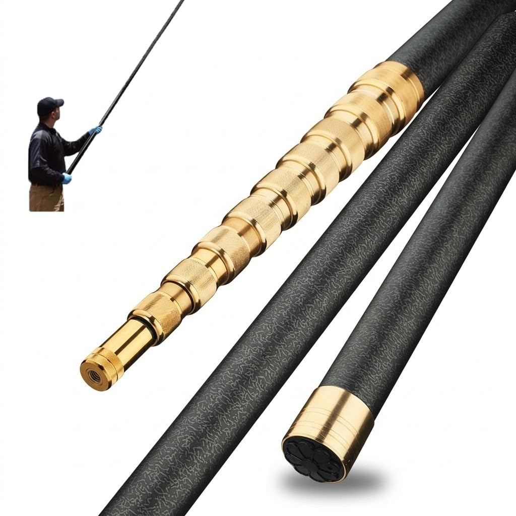 Extension Pole 9.8-32.8FT, Extendable Pole Lightweight Sturdy Telescopic Poles, with Universal 8mm Threaded Connector(9.0M/29.5ft)