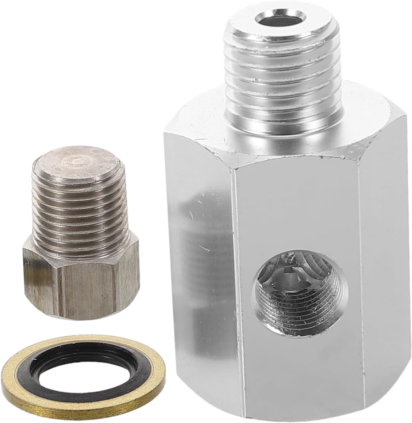 Unomor Oil Pressure Connector Aluminum Alloy Adapter for Hydraulic Systems Compatible with Bmw and Car Accessories for Maintenance and Repair