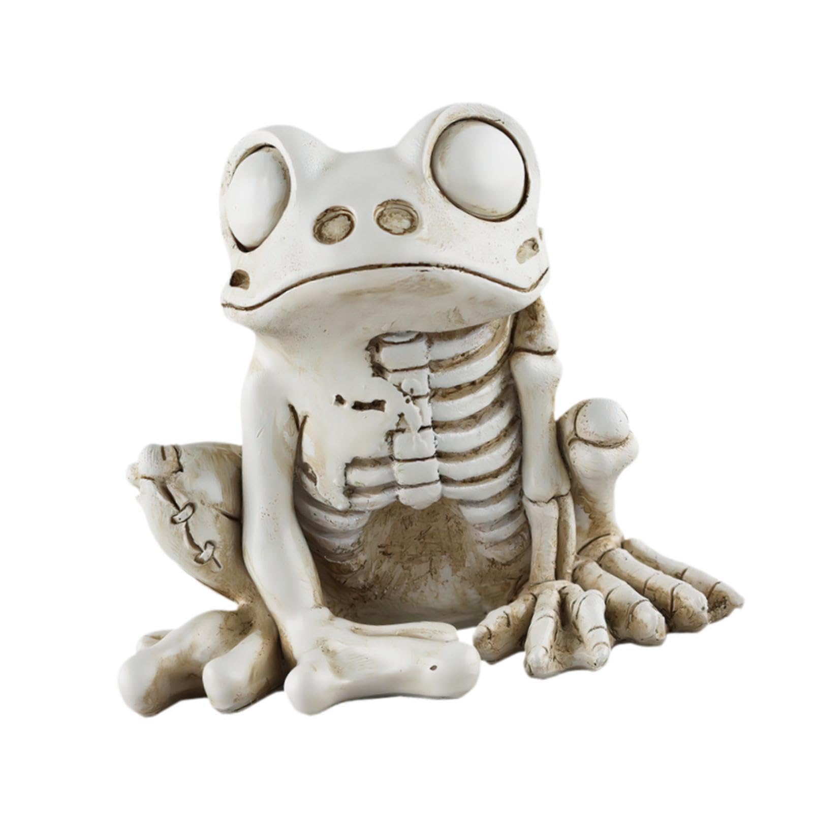 KTUXZCI Captivating Halloween Decor Frog Skeleton Figurine Unique Decorative Accent Gift For Haunted House Events Skeleton Decoration Haunted