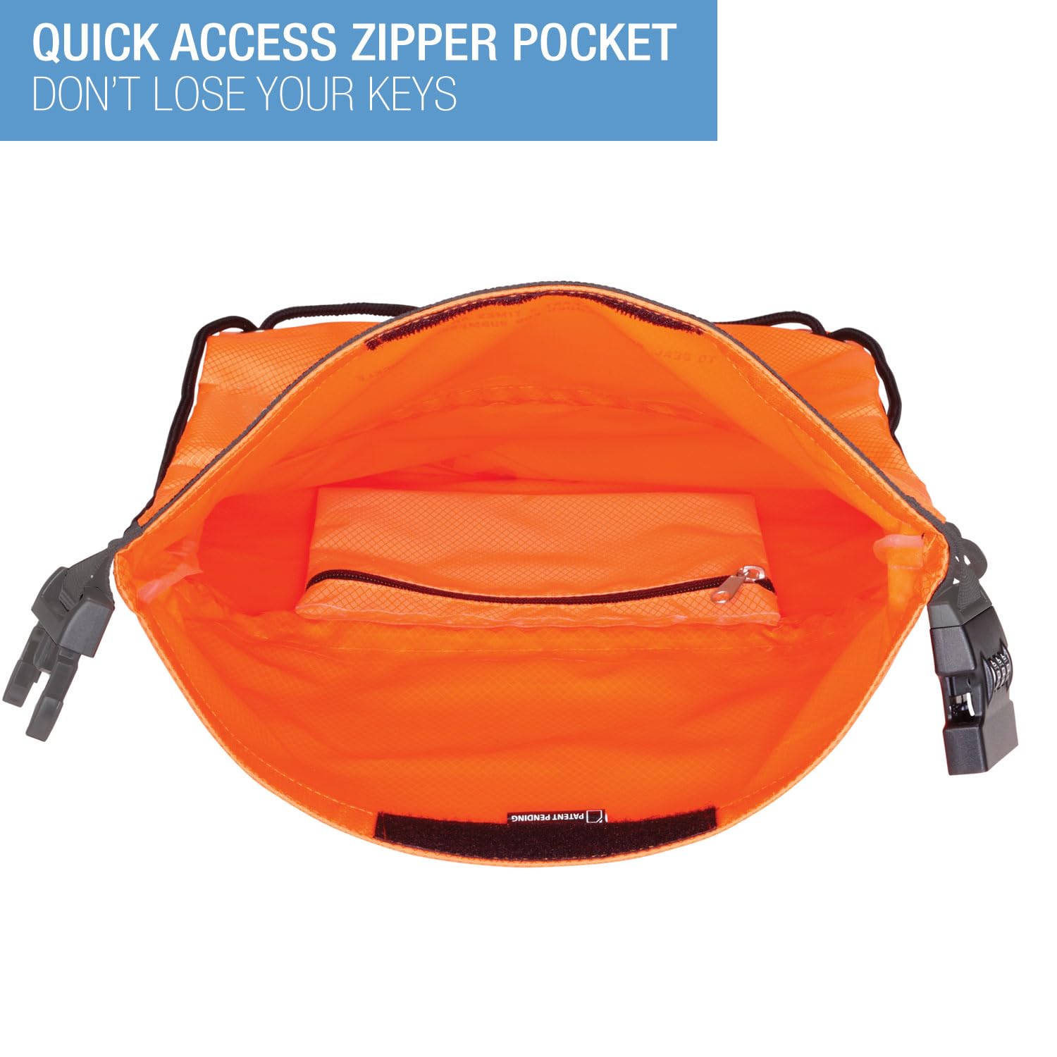 WaterSeals - Zaino con chiusura a scatto, borsa impermeabile per donne e uomini, con materiale ripstop e lucchetto a combinazione antifurto per proteggere portafogli, iPhone o oggetti di valore in spiaggia, piscina, sci o campeggio