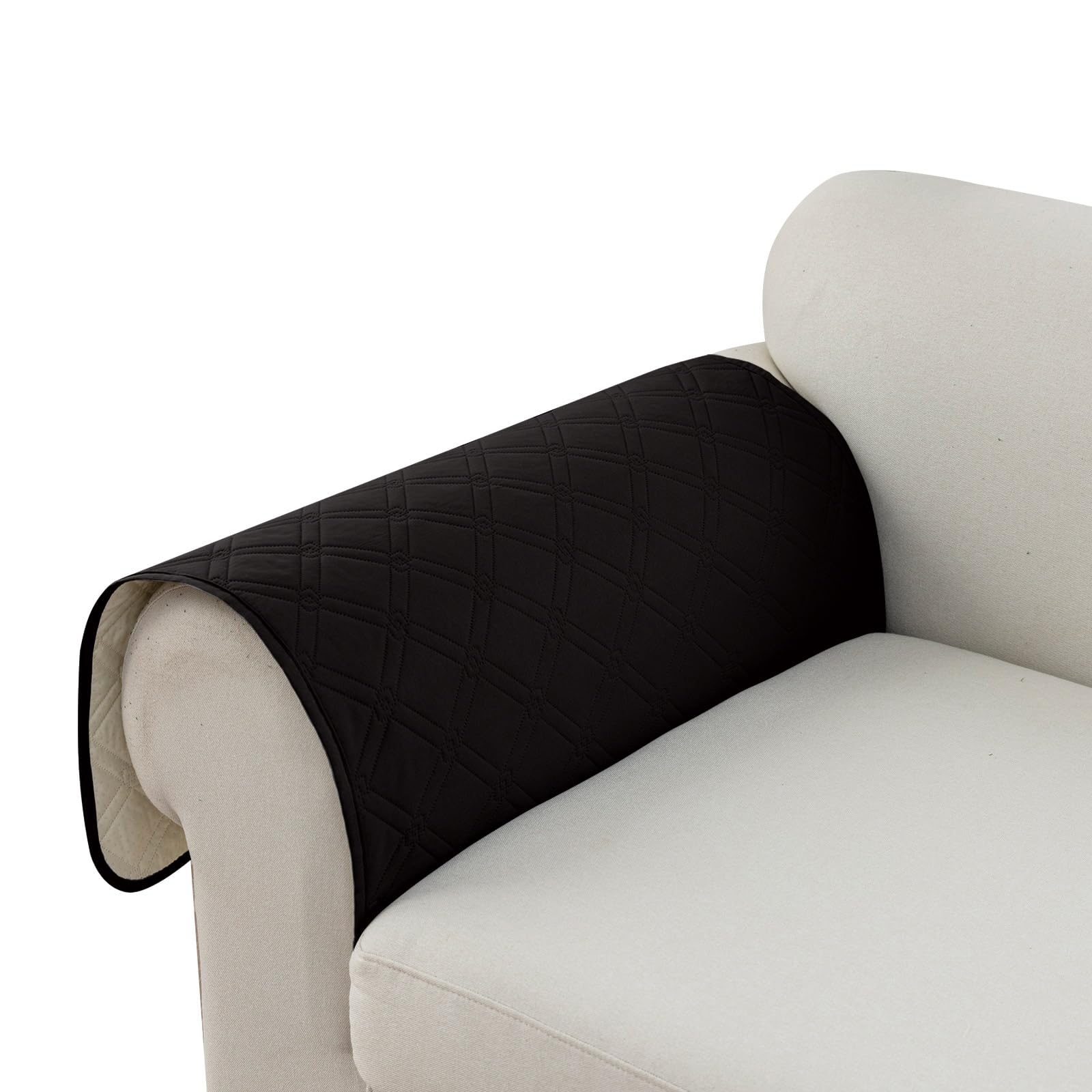 Genina Waterproof Sofa Arm Covers, Non-Slip Couch Arm Protectors for Pets