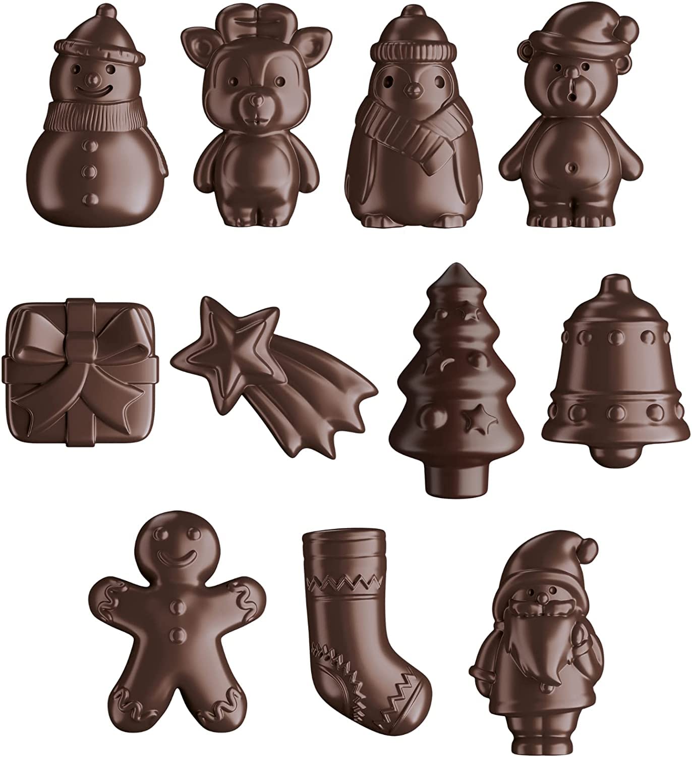 Simón Coll Calendario de Adviento Chocolate Negro 70% Cacao Figuras 3D 216gr 24 Chocolatinas