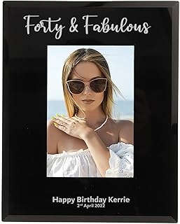 Personalised 40th Birthday or Any Age Photo Frame Gift Forty And Fabulous customise Any Age 18th 21st 25th 30th 40th 50th 60th 70th 80th 90th 100th