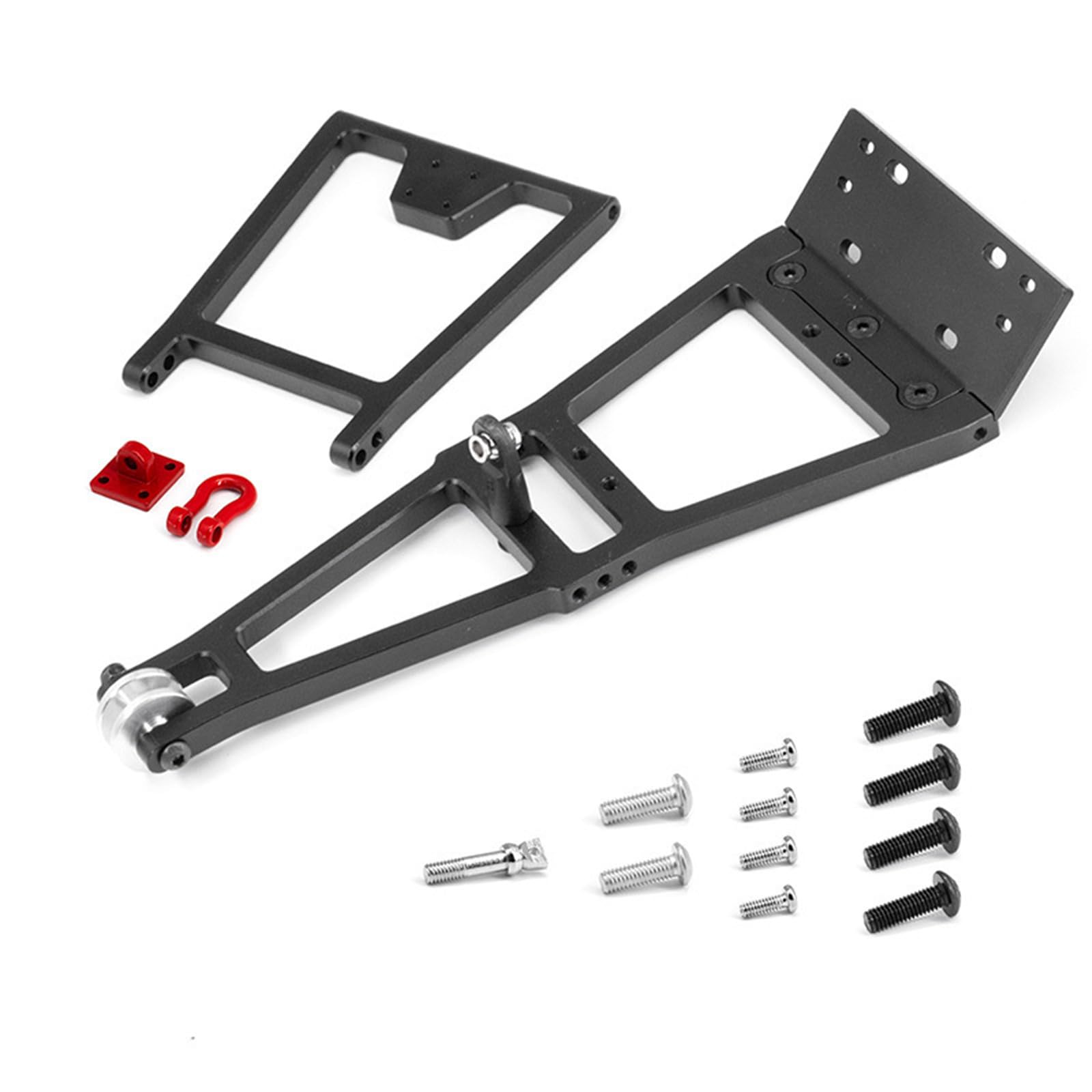 CHICHIYANG 1/10 RC Truck Car Rescue Crane Arm Wrecker Kit Servo & Winch Podwójne stenty Nadaje się do SCX10 RC Trailer DIY Tool