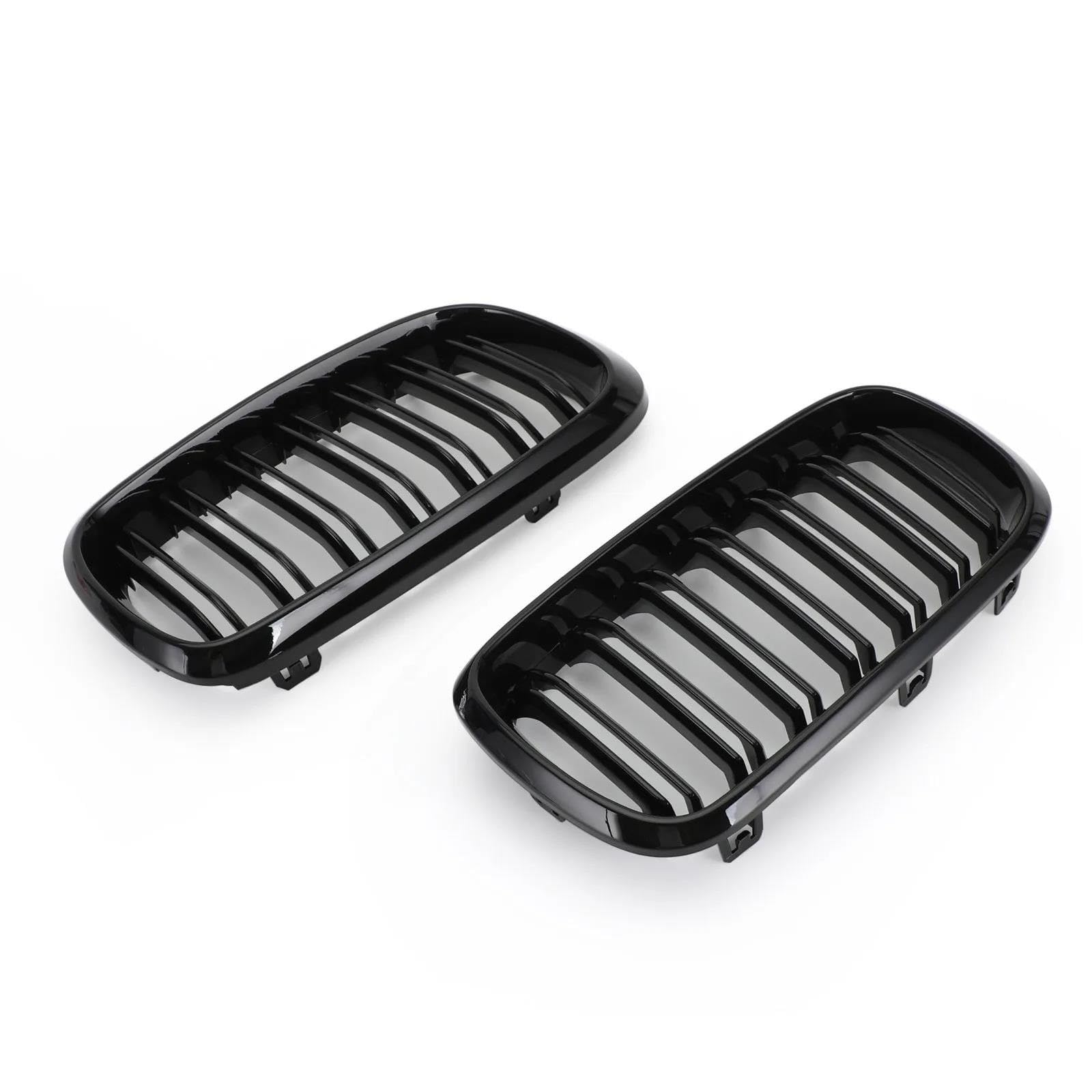Accessoires de voiture calandre avant noire double ligne pour BMW X6M