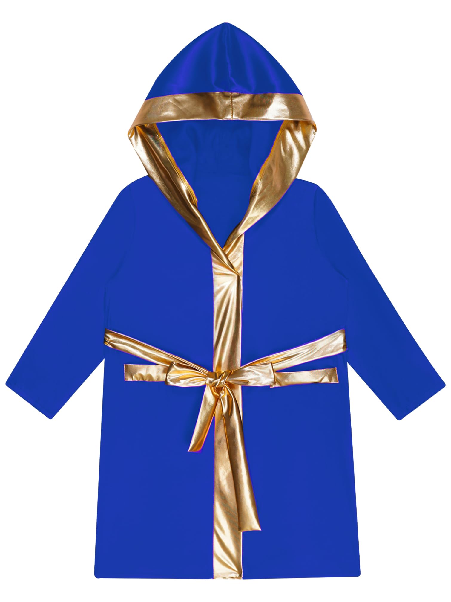 Bata de boxeo para niño, uniforme de manga larga, kickboxing, chaqueta mixta de artes marciales Muay Thai, abrigo de entrenamiento con capucha + cinturón de entrenamiento deportivo