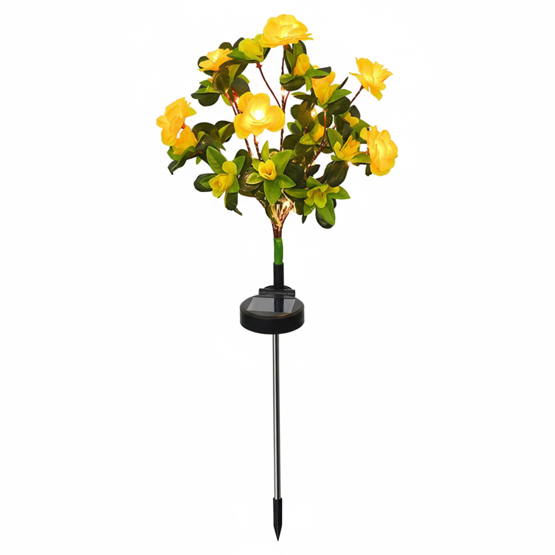Luces solares de flores impermeables LED con encendido automático para patio