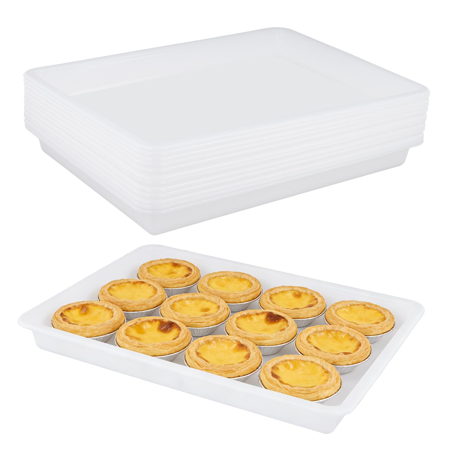 Plateau de service rectangulaire pour ateliers créatifs et organisation de la maison, 12 pièces