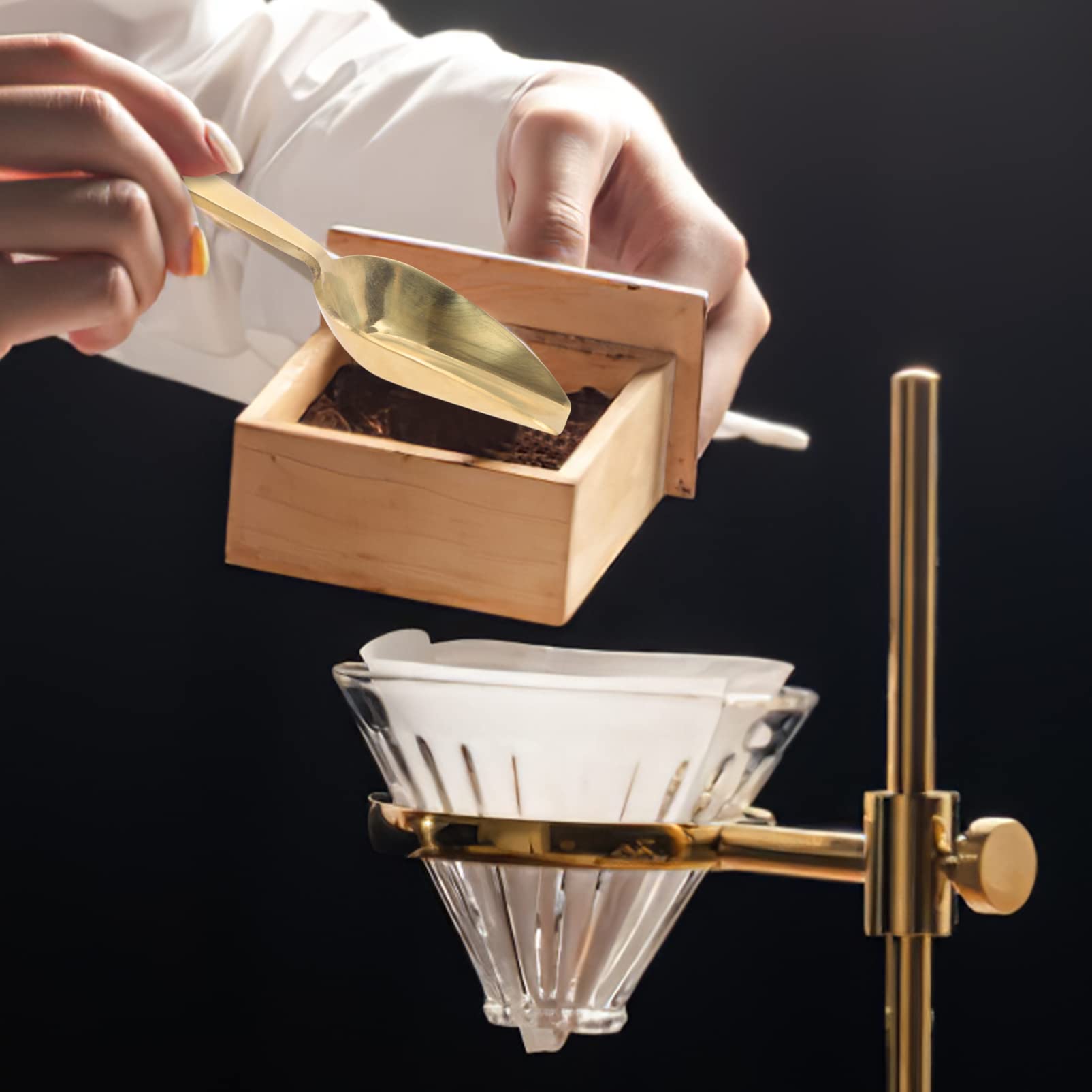 Alipis 5stücke Brass Tea Scoop Handgefertigte Mini Teelöffel Reinem Messing Für Lose Teeblätter Langlebig Und Leicht Zu Reinigen Perfektes Küchenutensil Für Teeliebhaber