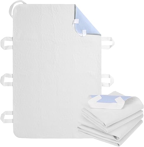 OUTCREATOR Almohadillas de cama de posicionamiento con 8 asas, fácil reposicionamiento y transferencia para ancianos y adultos, 34 x 52 pulgadas,