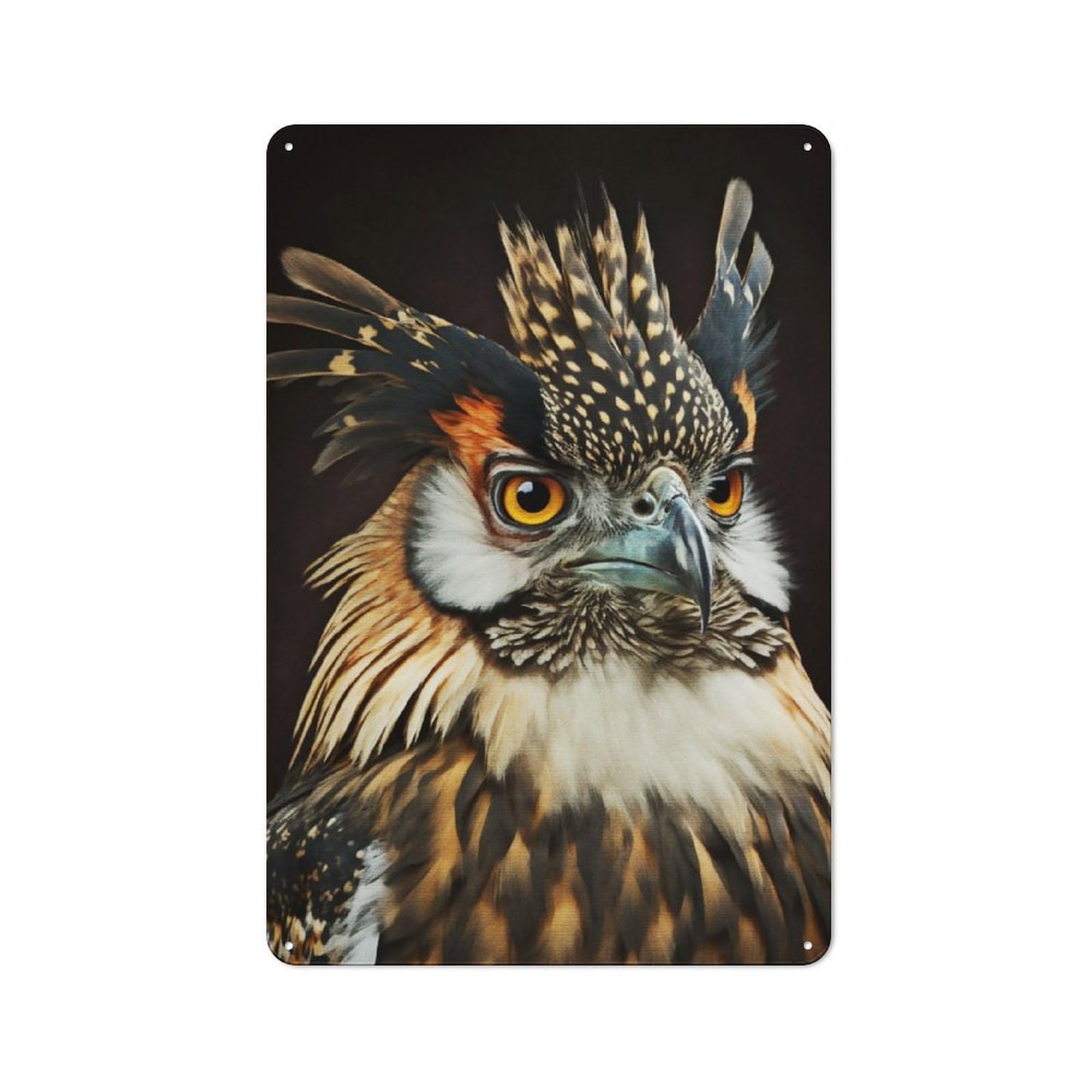 Junmoney Portrait Birds Retro Metal Wall Sign 30X20cm With For Bar Or Restaurant, A Housewarming Gift For Hospitality Decor Collectors