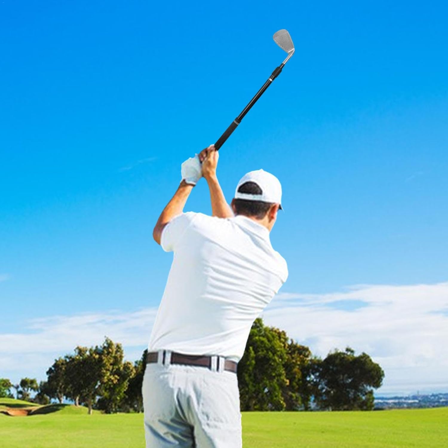 Telescopic Golf Club - Adjustable Golf Club | Folding Golf Club | Telescoping Putter with Metal Head | Golf Club with Adjustable Length | Lightweight Golf Putter Practice Tool