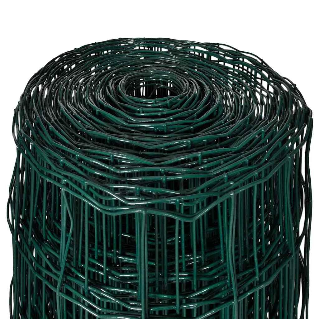 Recinzione Saldata Giardino 25x0,8m Nero Verde